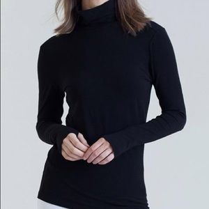 black long sleeve turtle neck